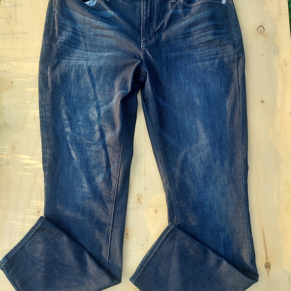 Lucky Brand Dark Blue Straight Leg Jeans Denim Women Sz 12/31. ( Bag D) - Picture 1 of 7